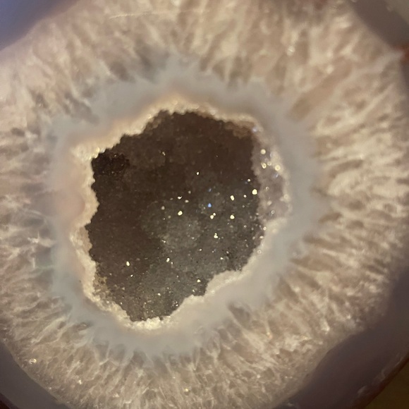 Premium Agate Geode Crystal Stone on stand - Picture 3 of 3